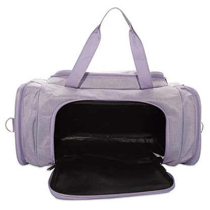 DALIX Signature Travel or Gym Duffle Bag in (Black, Gray, Navy Blue Red) - color: Purple
