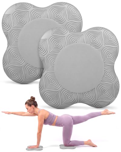 2 packs Yoga Knee Pad Mats Extra Thick for Knees Elbows Wrist Hands Head Foam Pilates Kneeling pad Yoga Knee Cushion Thick Exercise Pads for Knees Elbows Wrist Hands Head Foam Pilates Kneeling pad，Support Foam Pads for Women and Men - color: grey