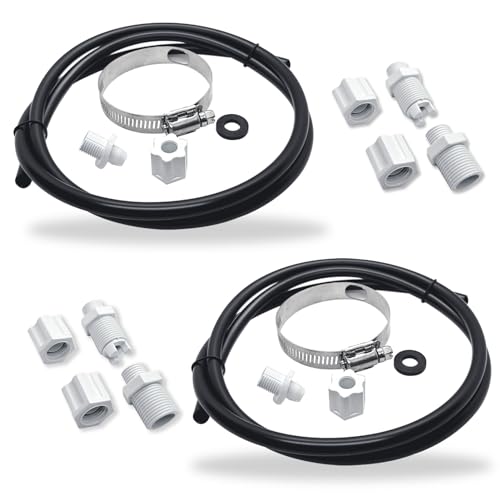 Romansk (2 Sets) Offline Feeder Connection Pack with Saddle Clamp | Chlorinator Feeder Hose Tubing Parts with 2 Sets Check Valve Control Valve, Replacement for CL200 CL220 Offline Pool Feeder