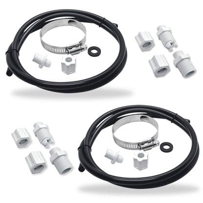 Romansk (2 Sets) Offline Feeder Connection Pack with Saddle Clamp | Chlorinator Feeder Hose Tubing Parts with 2 Sets Check Valve Control Valve, Replacement for CL200 CL220 Offline Pool Feeder