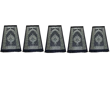 Ottoman Turkish Style Slim Muslim Prayer Rug - Prayer Mat Muslim for Men, Women and for Kids - Perfect Ramadan Gift (5 Thin Prayer Rugs) - style: 5 thin