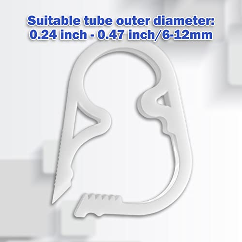 Murtenze Siphon Hose Clamp, White, 6Pcs | Flow Control Clamp, Adjustable Tube Clamp, Plastic Tubing Clamps - color: White