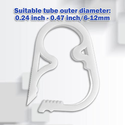 Murtenze Siphon Hose Clamp, White, 6Pcs | Flow Control Clamp, Adjustable Tube Clamp, Plastic Tubing Clamps - color: White