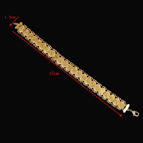 Small Cute Gold Plated Islamic Muslim Arab Money Coins Bracelet for Women Jewelry Bangle - style: Style A