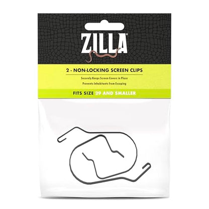 Zilla Reptile Terrarium Fresh Air Screen Non-Locking Clips, 2 Pack, Small - size: Small