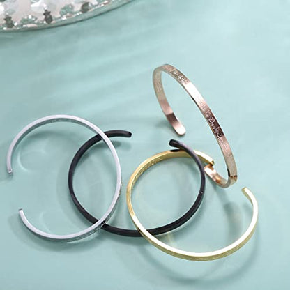 Qitian Islamic Jewelry Gifts for Women Allah Gold Bangles Bracelets Ayatul Kursi Arabic Cuff Bracelet for Women Men Islam Eid Ramadan New Year Gifts - color: I-Rose -Thin
