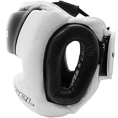 Meister Gel Full-Face Training Head Guard - White/Black/Red - size: XX-Large
