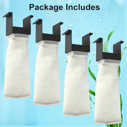4 Pack 200 Micron Filter Socks - Compatible with Innovative Marine Nuvo Fusion Desktop Aquarium