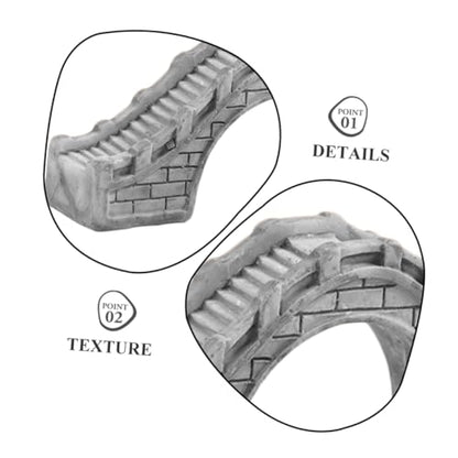 Holibanna 2pcs Artificial Landscape Bridge Ornament Resin Arch Bridge Aquarium Supplies for Fish Tank Decor