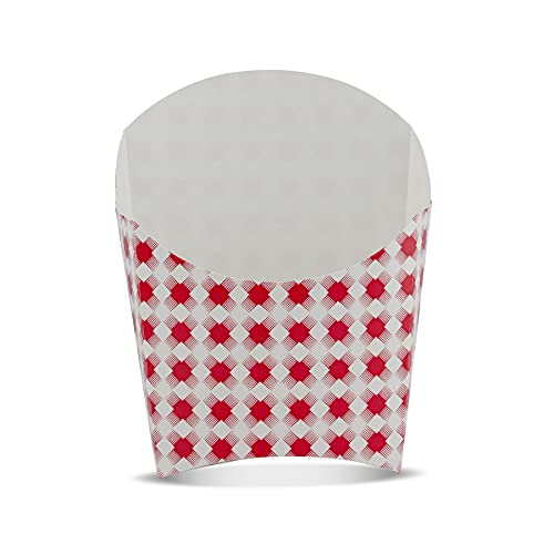 MT Products 5 oz Plaid French Fry Cups - 50 Pack - Disposable Checkered Charcuterie Cups & Fry Boxes - Grease Resistant Paper Snack Holders for Parties - Made in USA