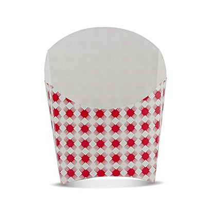 MT Products 5 oz Plaid French Fry Cups - 50 Pack - Disposable Checkered Charcuterie Cups & Fry Boxes - Grease Resistant Paper Snack Holders for Parties - Made in USA