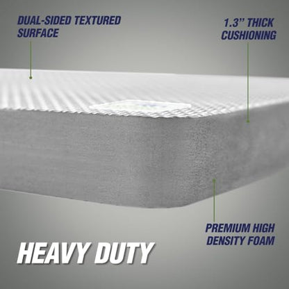 RUGGED RHINO Heavy Duty Patent Pending Kneeling Pad, Shock Absorbent Thick Knee Pads, Holds Up to 300 lbs, Protect Knees from Hard Concrete Surfaces, For Mechanics, Yard Gardening, Gym, Slate Gray - color: Slate Gray
