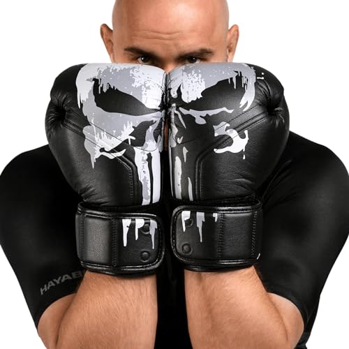 Hayabusa Marvel Hero Elite Boxing Gloves for Men and Women - color: The Punisher, size: 12oz