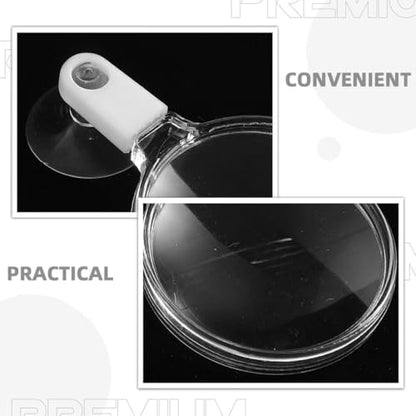 Beaupretty 4pcs Fish Tank Magnifying Glass Suction Cups Acrylic Magnifier for Aquariums and Reptile Tanks for Observing Animals and Plants