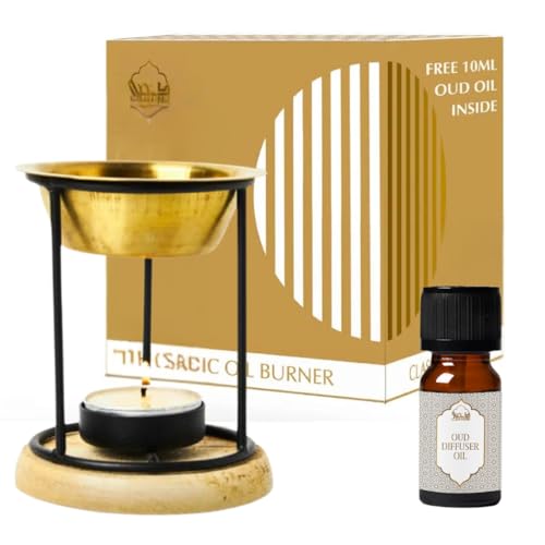 Classic Essential Oil Burner by Dukhni | Candle Diffuser & Free Oud Oil