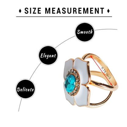 3pcs Fashion Scarf Ring Clip 3 Rings Silk Scarves Clip For Women Shawl Clip Buckle Gold Smooth Scarf Brooches Buckle - color: Scarf clip E-3PCS