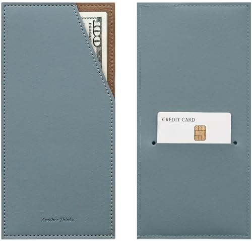 carrotez PU Leather Card & Cash Envelope for Travel and Budgeting Fog Blue - color: Fog Blue