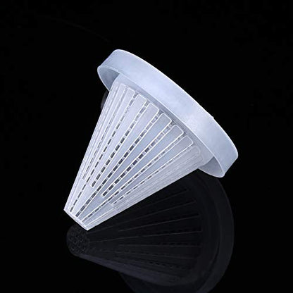 VINGVO Aquarium Nematode Feeder, Shrimp Feeding Dish Live Plastic Cone Cup Shape Basket Feeder with Suckers, Cone Feeder Cup Floating Fish Box Feeding Food Bowl, 6.5cm x 7cm