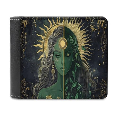 Greek Goddess Bifold Wallet 4.6x3.7 Inch,Slim Compact Folding Wallet with Card Slots And Cash Pocket Lightweight Wallet for Everyday Carry Travel Business - color: Greek Goddess
