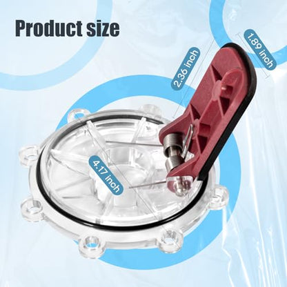 7056 Pool Check Valve Cover and Spring Flapper Replacement Kit, for Jandy Check Valve Covers 7235, 7236, 7305, 7511, 7512，Prevents Backflow of Pool Water