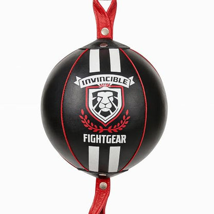 Professional Leather Double End Boxing Bag with Bungee Cords for Boxing, MMA, Muay Thai, Fitness Speed Dodge Reflex Ball, Floor to Ceiling Training, 5 Inch - size: 9 Inch