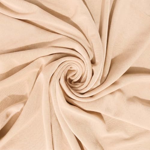Instant Hijab Ready To Wear Hijab Scarf for Women Soft Long Muslim Jersey Hijabs Head Scarf for Prayer Abaya - color: Beige