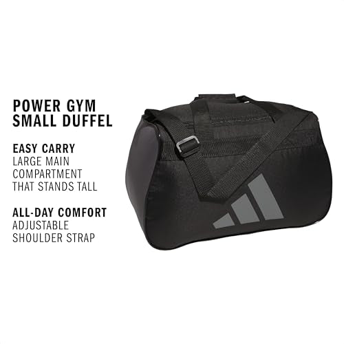 adidas Power Gym Bag – Lightweight Small Duffel, Black/Grey Four, OSFA - color: Black/Grey Four
