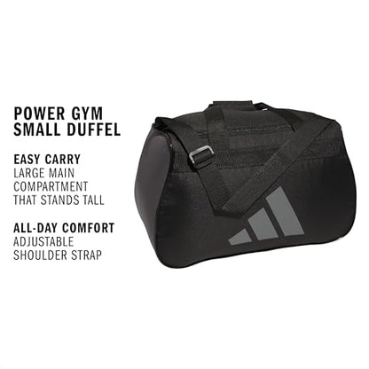 adidas Power Gym Bag – Lightweight Small Duffel, Black/Grey Four, OSFA - color: Black/Grey Four