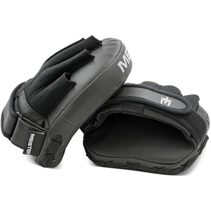 Meister 3D Armor Padded Target Mitts - Curved Micro Focus Pads for Boxing & MMA