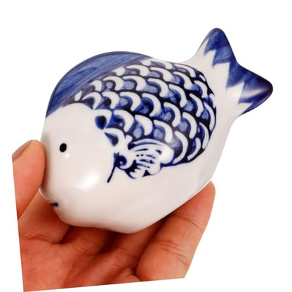 GARVALON 2pcs Aquarium Floating Animal Craft Adorable Ceramic Fish Statue for Fish Tank Decoration Lightweight Easy to Maintain Stunning for Home Office Decor