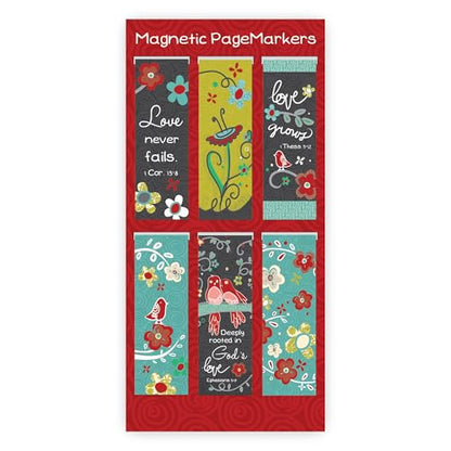 Christian Art Gifts Magnetic Scripture Bookmark Set: God's Love - color: God's Love