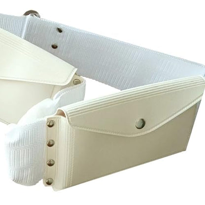 Adjustable Ihram Umrah Waist Belt with Front Pockets Pack Ihram Unisex Studded Belt for Women