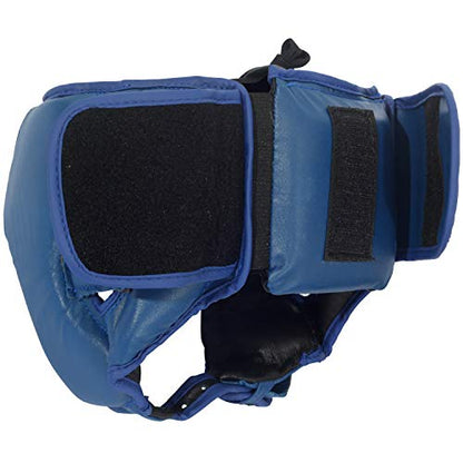 Ringside Competition Boxing Muay Thai MMA Sparring Head Protection Headgear Without Cheeks - color: Blue, size: Large