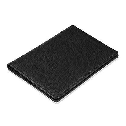 FINTIE Passport Holder, Slim Travel Wallet RFID Blocking Card Case Cover - color: Black