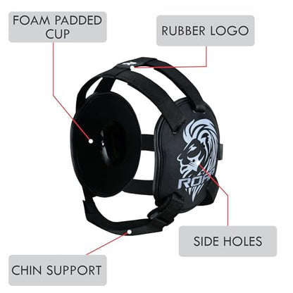 ROAR-INT Kid's Ear Guard BJJ Grappling Head Guard Adjustable Wrestling Headgear for Boys and Girls Earguard MMA Jiu Jitsu (Grey-Camo) - color: Grey-camo