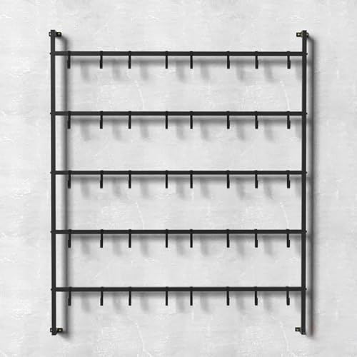 Commercial Retail Display Rack, Large Boxing Glove Dryer for Boxing Gym/Fitness Studio/Training Classroom, Black Powder Coated Storage Rack with Metal Hook,155x170cm/29.5x66.9 - size: 155x170cm/29.5x66.9