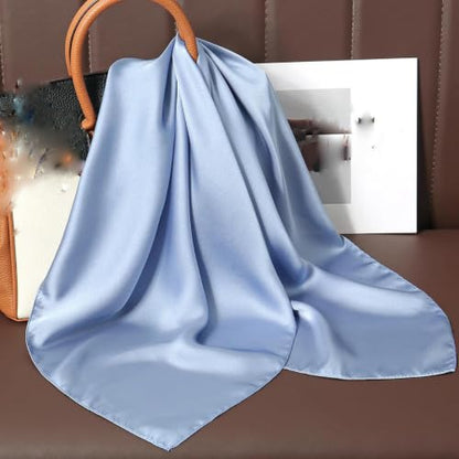 Women Satin Silky Hijab Scarf Solid Shawl Wrap Muslim Head Cover - color: 15