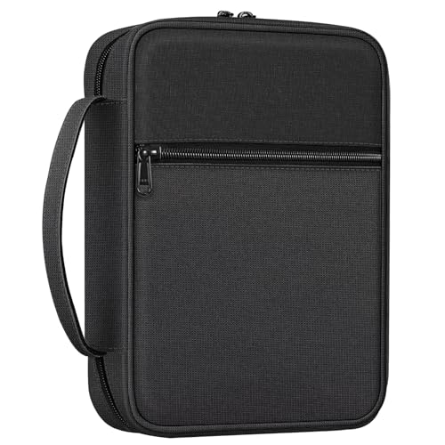 FINPAC Bible Cover, Carrying Book Case Bible Bag with Handle - color: Midnight