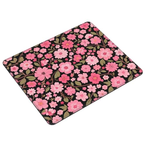 Flowers Computer Mouse Pad Anti-Slip Rubber Base Square Mouse Mat for Office Computer Mousepad 7.9 X 9.5 in - color: Flowers, size: 9.5L x 7.9W inches