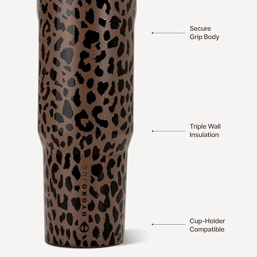 HydroJug Sport 32 oz Insulated Stainless Steel Water Bottle, Brown Leopard - color: Brown Leopard, size: 32 Ounces