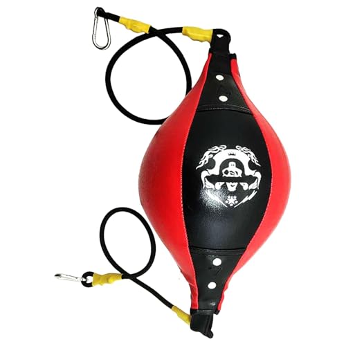 Speed Bag Stable Speed Reactive Full Body Boxing | Speed Training Boxing Ball for Home Gym, Indoor Fitness, Punching Bag Workout, Men Women Stress Relief, Cardio - color: Black red