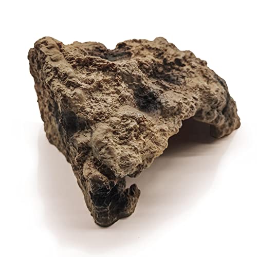 Reptile Hide Bearded Dragon Cave Hideouts Habitat Décor for Snake (Small) | Simulation Rock, Terrarium Tank Accessories, Turtles Lizards Snakes Crab Hide