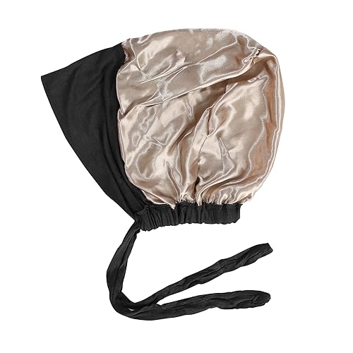 Women Under Hijab Cap Islamic Underscarf Turbans for Women Solid Color Hijab Bonnet Caps Muslim Scarf Inner Cap - color: Black+light Grey