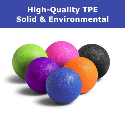 GOGO Massage Lacrosse Ball for Physical Therapy, Myofascial Release, Yoga Deep Tissue, Trigger Point, Muscle Soreness (Black) - color: Black