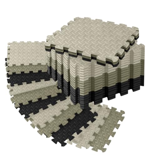 18pcs Puzzle Exercise Mat, 12.6"x12.6"x0.4", 18sqft EVA Interlocking Foam Floor Tiles, Protective, Water-Resistant Flooring for Home Gym & Workout Equipment - color: Woodland Camo Trio