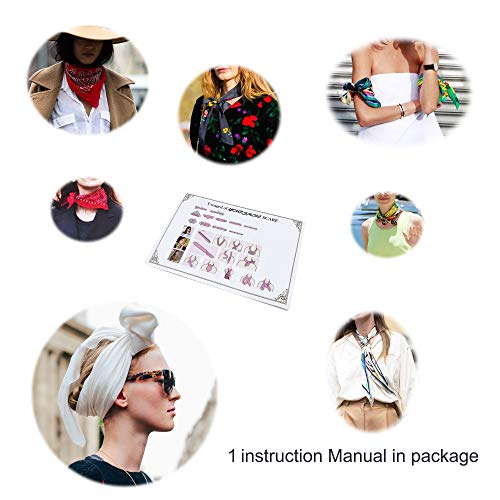 YOUR SMILE Silk Like Scarf Women's Fashion Pattern Large Square Satin Headscarf Headdress - color: 208