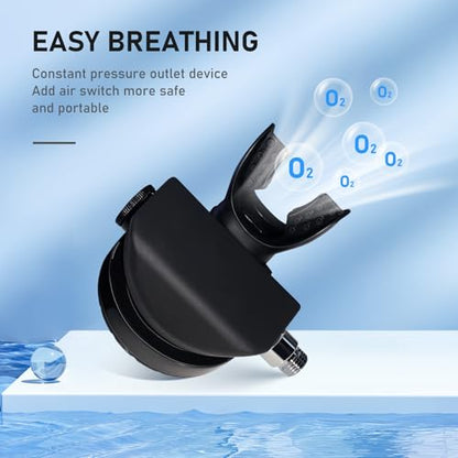 GOYOJO Mini Scuba Tank, Portable Diving Lung Air Tank with DOT Certified | Refillable Emergency Backup Pony Bottle for Snorkeling, Underwater Breathing, Training - color: 1L Obsidian Green