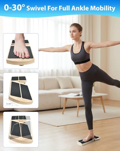 Ankle Balance Board Foot Strengthener, Adjustable Wobble Board with 15 Training Accessories, Stable & Durable Foot Trainer for Ankle Stability, Mobility & Foot Strength Training