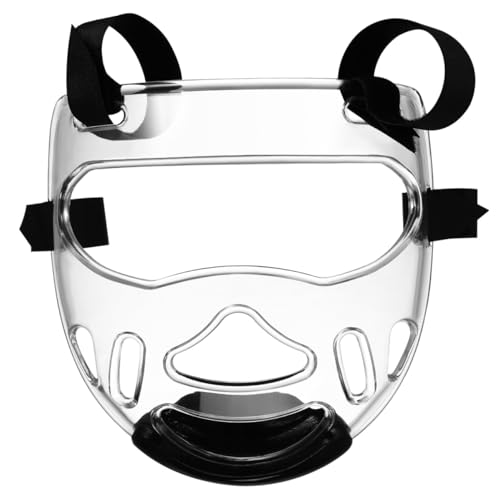 Angoily Taekwondo Mask, Clear Kickboxing Sparring Headgear, Breathable Martial Arts Face Protection - color: 4pcs