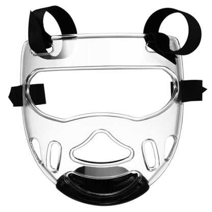 Angoily Taekwondo Mask, Clear Kickboxing Sparring Headgear, Breathable Martial Arts Face Protection - color: 4pcs